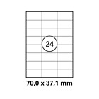 100 Blatt Drucker Etiketten 70 x 37,1 mm DIN A4 (2400 St. Eti.) Laser Inkjet
