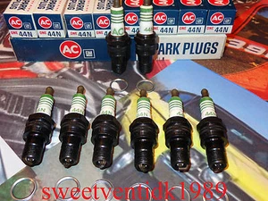 (8) ..'NOS' AC-44N Spark Plugs .. Chevelle, Camaro, Impala .. Made in USA - Picture 1 of 12