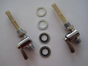 JUEGO PETCOCK COMBUSTIBLE ESTÁNDAR Y RESERVA con ARANDELAS DE SELLADO BRITÁNICAS 83-2801 83-2800 - Imagen 1 de 1