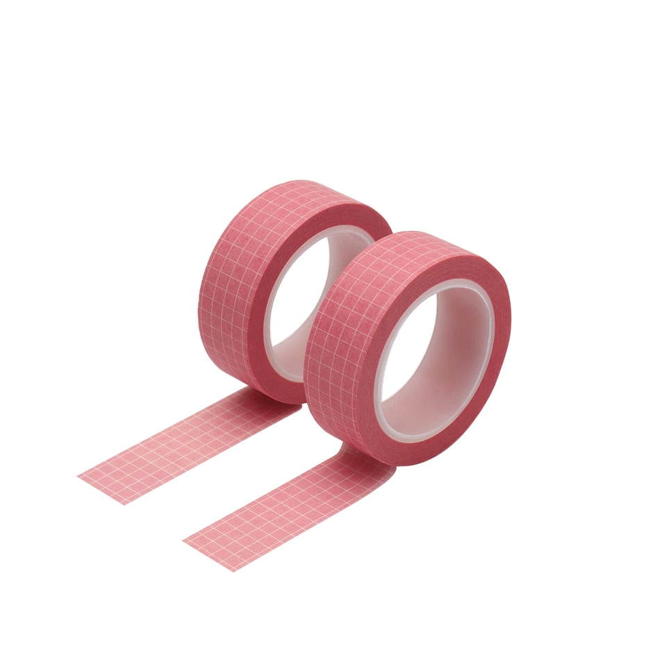 Juego de 2 rollos de cinta adhesiva Washi a cuadros cintas adhesivas decorativas Foto 1 de 4
