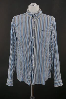 Camel Active Leisure Shirt L Blue White Striped Long Sleeve Button-Down B780 - Image 1 of 4