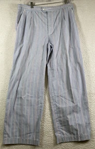 Christian Dior Monsieur Blue Striped Cotton Blend Leisure Pants, Size L - Picture 1 of 14