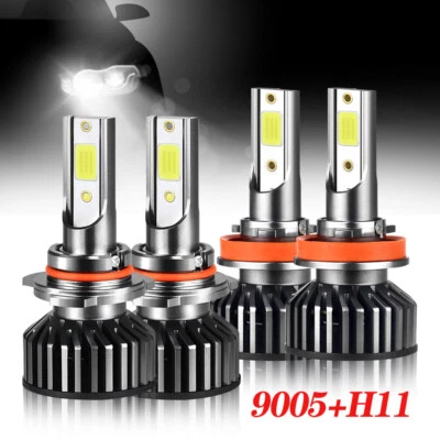 9005+H11 Kit de faros LED combo alto bajo para Ford Transit-150 250 350 2016-18 Foto 1 de 4