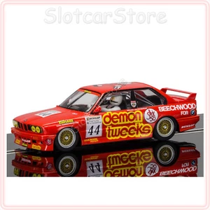 Scalextric C3739 BMW M3 E30 Demon Tweeks "Ratzenberger No.44" 1989 1:32 Auto PCR
