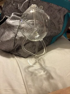 Lámpara de aceite de vidrio artístico hecha a mano vidrio soplado 8,5" de alto - Imagen 1 de 7