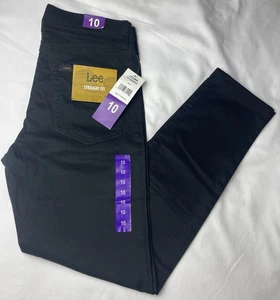 Size 10 NEW Lee Youth Boys Straight Fit XTreme Comfort Stretch Black Jeans Pants - Picture 1 of 7