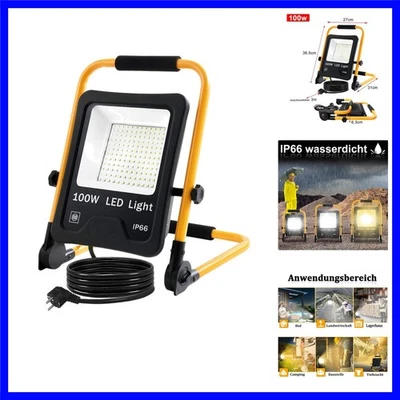 Uisebrt 100W LED Baustrahler – & Energiesparend für Interior & Exterior