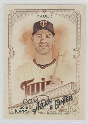 2018 Topps Allen & Ginter SP Joe Mauer #306 HOF - Image 1 of 2