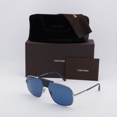 Nuevas gafas de sol Tom Ford FT1096 16V brillantes paladio/azul 62-13-140 Foto 1 de 4