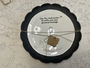Mud Pie 12” Cake Plate Platter With Chalk Border To Write Personal Messages NWT - Picture 1 of 5