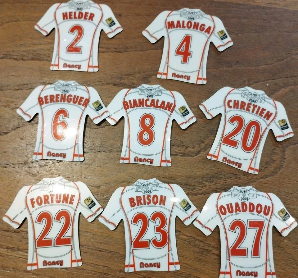 Magnet  Lot 7 magnets just foot 2009 NANCY  maillot ligue 1  - Photo 1/1