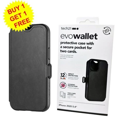 Tech21 Evo Wallet Case for iPhone 12 mini 13 mini Cover - BUY 1 GET 1 FREE - Image 1 of 4