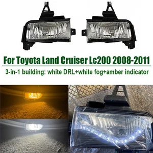 LED DRL + Turn Signal Light + Fog Lamp For Toyota Land Cruiser LC200 FJ100 08-11 - Picture 1 of 8