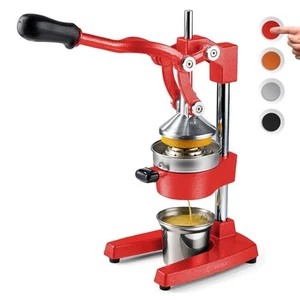 Eurolux Gusseisen Zitruspresse Handelsqualität Manuelle Handpresse Drücken - Rot - Bild 1 von 8