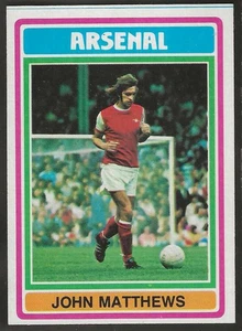 TOPPS-FOOTBALL (BLUE BACK 1976)-#249- ARSENAL - JOHN MATTHEWS  - Picture 1 of 2