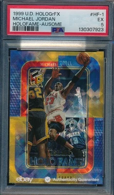 MICHAEL JORDAN 1999 CUBIERTA SUPERIOR HOLOGRFX HOLOFAME AUSOME GOLD PSA 5 CARTAS #HF-1! Foto 1 de 2