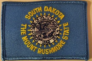 SOUTH DAKOTA STATE FLAG PATCH - MOTORCYCLE VEST PATCH - MOUNT RUSHMORE - Picture 1 of 2