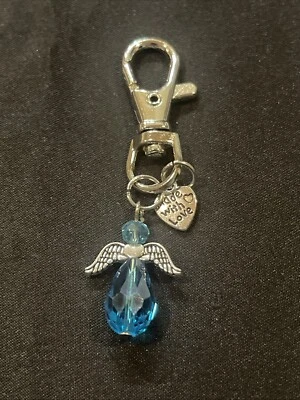 ❤️❤️ Bolso de Ángel y Corazón Dije/Llavero Clip Giratorio Colgante Hecho a Mano con Amor ❤️ Foto 1 de 3