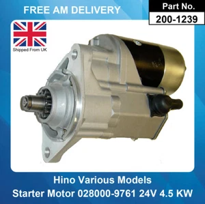 Motor De Arranque Para Hino 24V 4.5 Kw 028000-9761 2-8100-1660 2-8100-1900A - Imagen 1 de 4