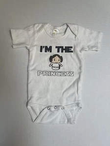 Laughing Giraffe Bodysuit Baby Girls 6-12m "I'm the Princess" Leia Star Wars - Picture 1 of 4