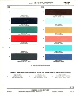 Chips de pintura personalizados Lincoln Capri Cosmopolitan Special 1955 (PPG-DITZLER) - Imagen 1 de 1