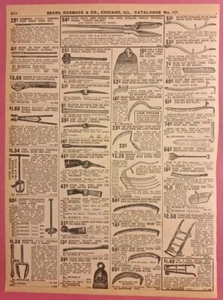 Farm Tools 1908 Sears Rehbock Vintage Werbung Katalog Seite - Bild 1 von 2