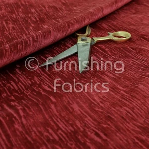 Quality Soft Textured Red Velvet Velour Upholstery Curtains Furnishing Fabric - Picture 1 of 4