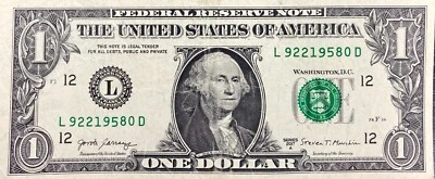 2017A $1 Bill Birthday Note Sep 22, 1958 (9/22/1958) Serial# L92219580D - Image 1 of 4