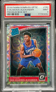 2018 Panini Donruss Optic Premium Shai Gilgeous-Alexander Rookie Card PSA 9 /249