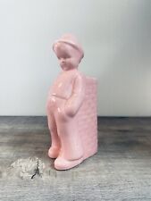 Vintage Pink Dutch Boy Planter, CCP, Cameron Clay Products, USA Pottery