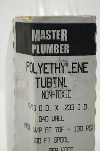 Polyethylene Tubing 5/16 in x .233 in .040 Wall 130 PSI 1 Foot Cut to Length  - Picture 1 of 2