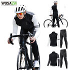 WOSAWE cyclisme manches longues ensembles chauds veste de vélo de route collants pantalon rembourré