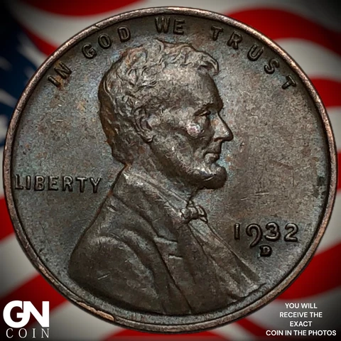 1932 D Lincoln Cent Wheat Penny  Q7692 Cover