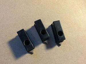3 Antique Black Bakelite Metal Rectangle Pointer Knobs Guitar Amplifier Radio - Picture 1 of 8