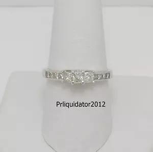 1CT Natural Diamond Solitaire Engagement Anniversary Wedding Ring 10K White Gold - Picture 1 of 14
