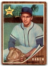 1962 TOPPS MERRITT RANEW HOUSTON COLT .45S #156