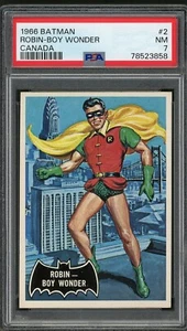 1966 OPC Batman schwarzer Schläger # 2 Robin Boy Wonder PSA 7 - Bild 1 von 2