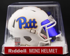 PITT PANTHERS NCAA Riddell SPEED Mini Football Helmet w/ EYE SHIELD VISOR - Picture 1 of 3