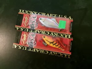 2 Lucky Craft LV100 S Lipless Crankbaits American Shad & Mad Craw 7/16oz - Picture 1 of 2