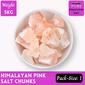 Pink Himalayan Salt Chunks 5kg Natural Rock Pieces Health Bath Spa Detox Sole - Picture 1 of 6