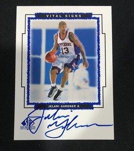1999-00 SP Top Prospects Vital Signs #JG JELANI GARDNER  Auto Pepperdine Waves 