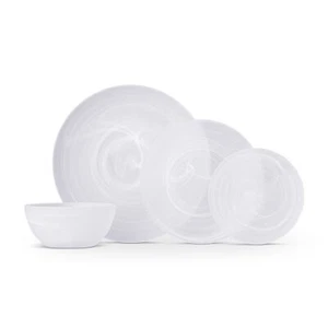 Fortessa La Jolla Glas 16-teiliges Geschirrset, Service für 4, weiß - Bild 1 von 6