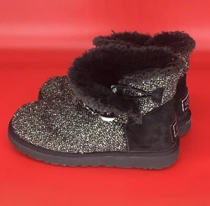 womens UGG Australia Mini Bailey Button Fancy Boots 1009293 Size US 7/EU38 - Picture 1 of 6