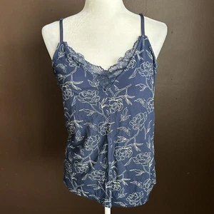 Stars Above Womens size Large Camisole Pajama Top Blue White - Picture 1 of 4