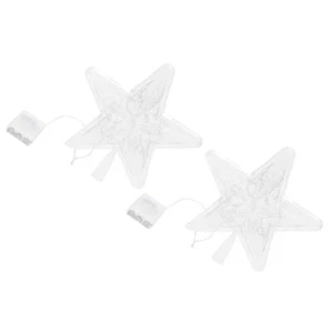 2 Pcs Weihnachtsbaumspitzenlichter Christbaumschmuck LED-Sternenlicht - Bild 1 von 11