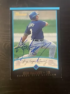 2001 Bowman Draft Picks #BDP42 Ken Harvey Kansas City Royals Signed Card Auto - Picture 1 of 1
