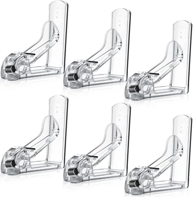 Jetec 6 Pieces Clear Tablecloth Clips Plastic Loaded Table Cover Holder Clamps T - Image 1 of 4