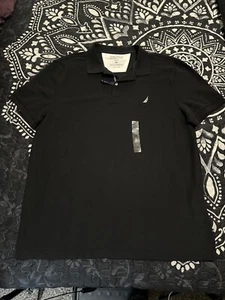 Nautica Performance Deck Polo Black And White Slim Fit Size XXL - Picture 1 of 6