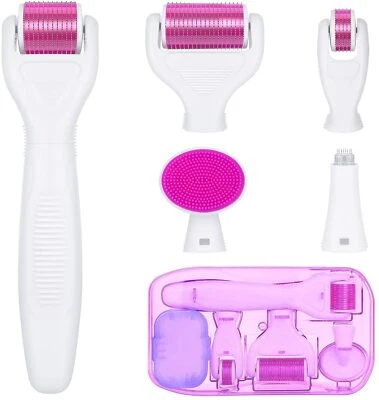 Derma Roller Facial Skin Care Cosmetic 6 in 1 Derma Roller Kit 0.25mm 300/720/12 - image 1 of 3