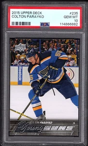 COLTON PARAYKO 2015-16 Upper Deck Young Guns ROOKIE PSA 10 Gem Mint St. Louis RC - Picture 1 of 2